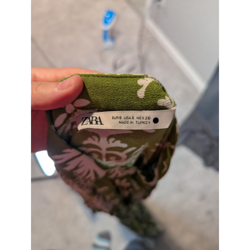 Zara Woman's Small Greena And White Dress - Picture 3 of 5